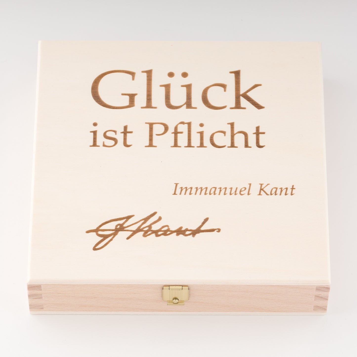 Glückshufeisen mit Geschenkbox "Glück ist Pflicht"