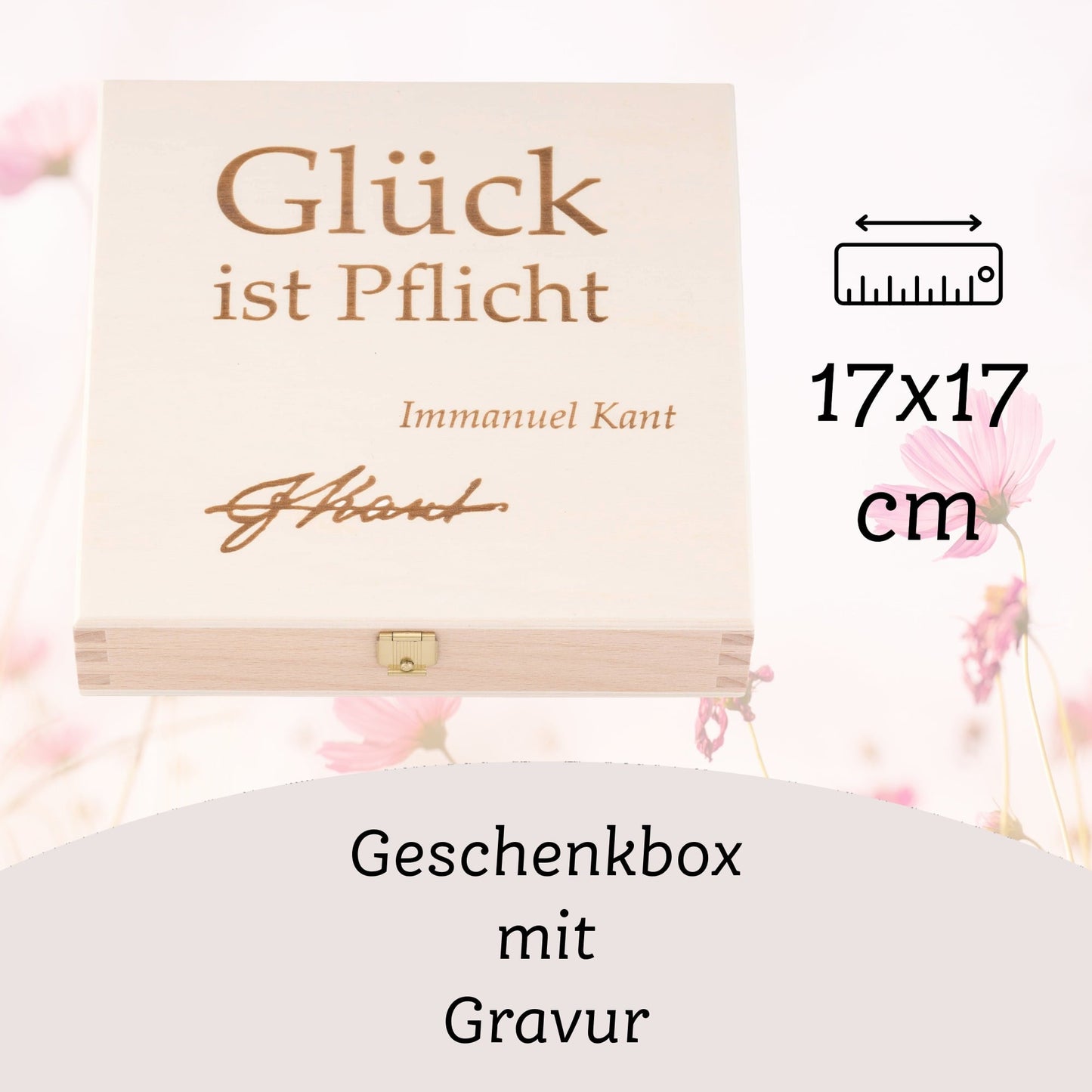 Glückshufeisen mit Geschenkbox "Glück ist Pflicht"