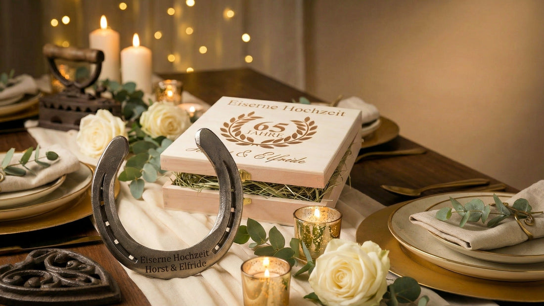 Eiserne Hochzeit dekorieren