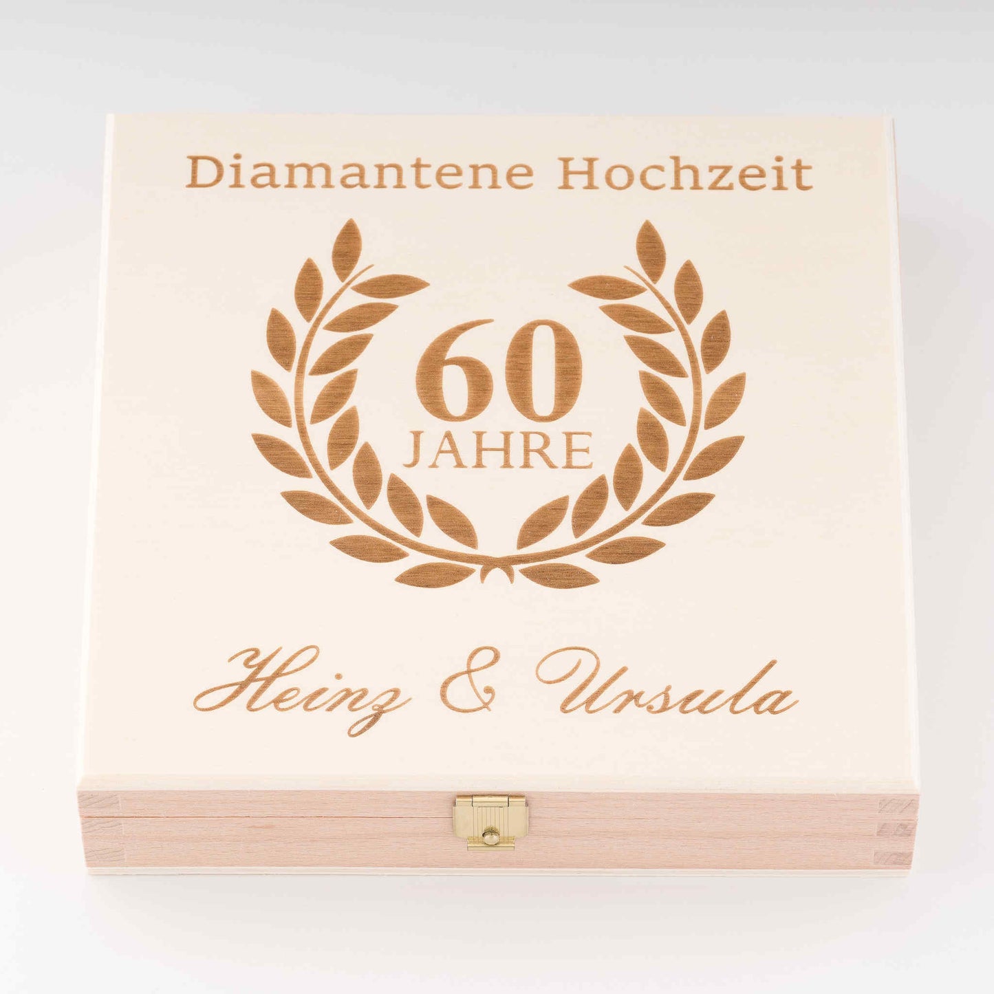 Glückshufeisen mit Geschenkbox "Diamantene Hochzeit - 60 Jahre"