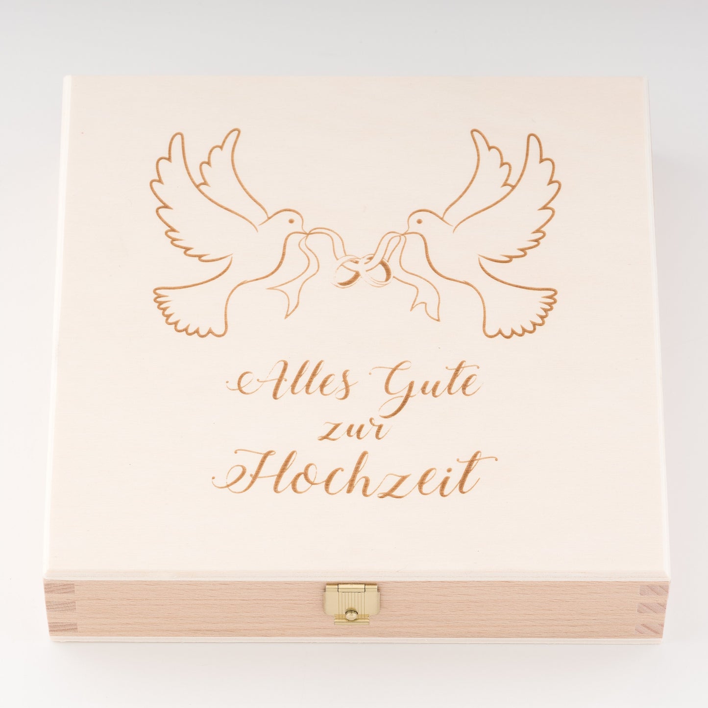 Glückshufeisen mit Geschenkbox „Alles Gute zur Hochzeit“
