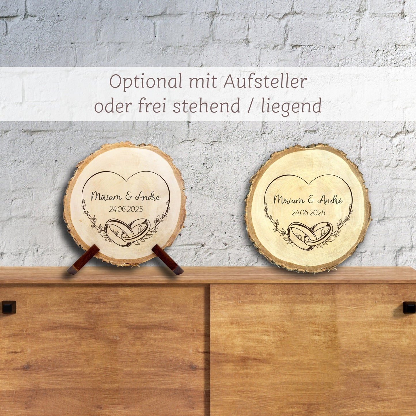 Baumscheibe Hochzeit "Herz"