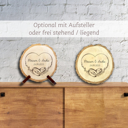 Baumscheibe Hochzeit "Herz"