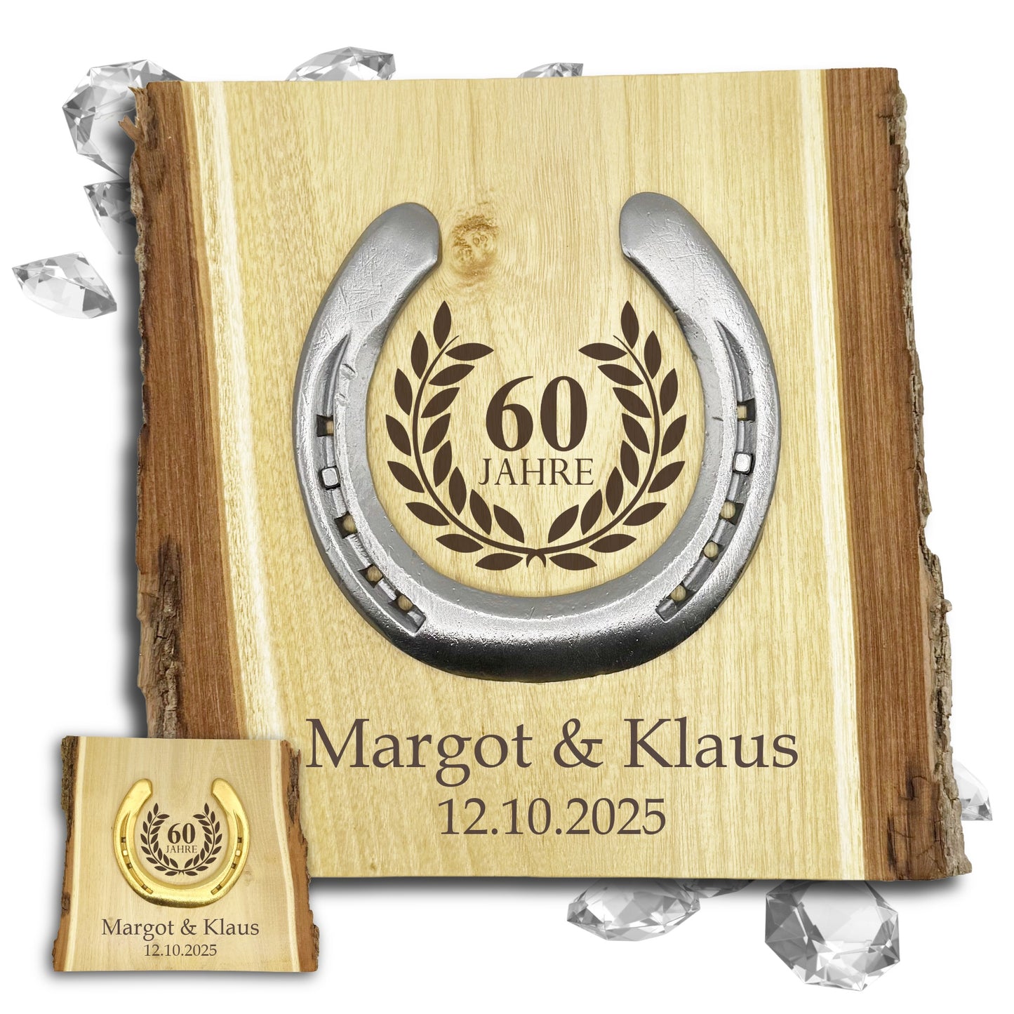 Glückshufeisen Landhaus "Diamanthochzeit"