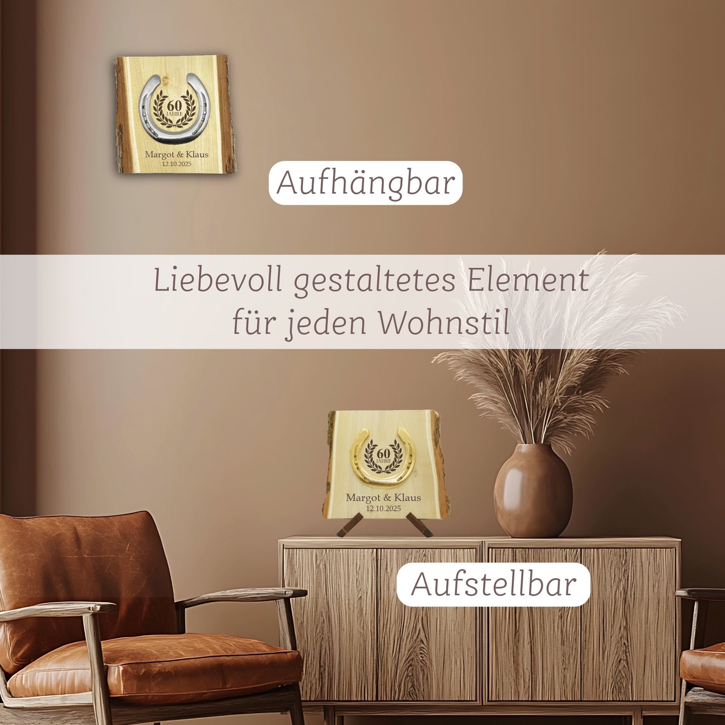 Glückshufeisen Landhaus "Diamanthochzeit"