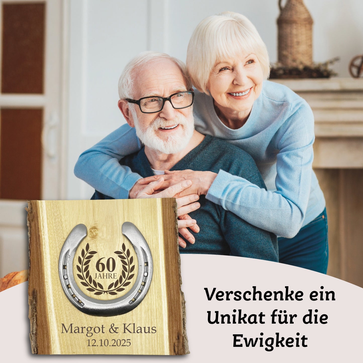 Glückshufeisen Landhaus "Diamanthochzeit"