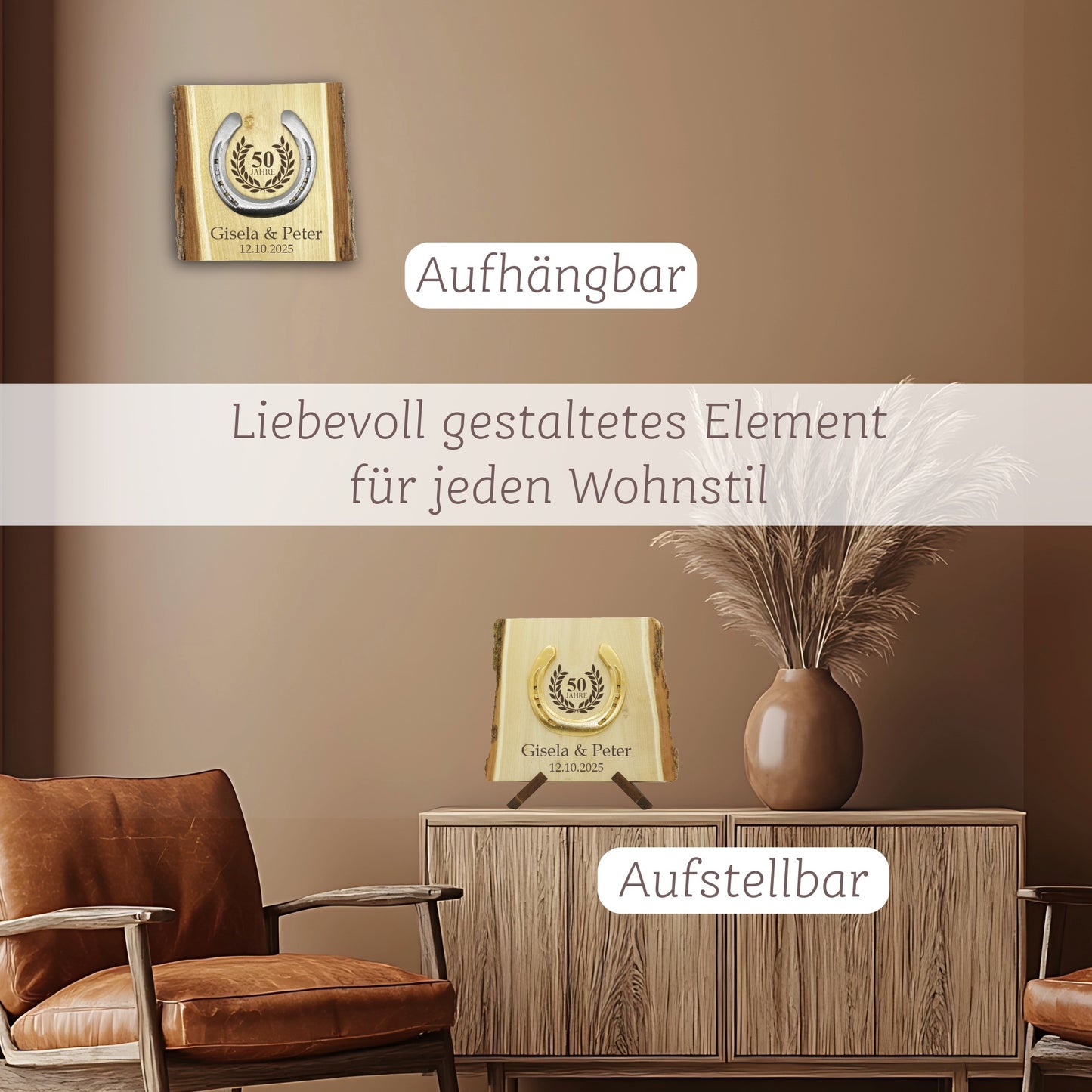 Glückshufeisen Landhaus "Goldene Hochzeit"