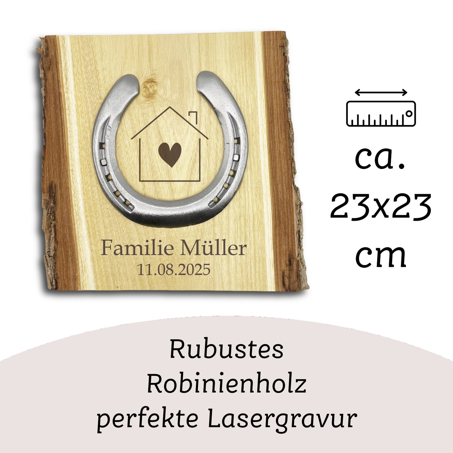 Glückshufeisen Landhaus "Richtfest & Einzug"