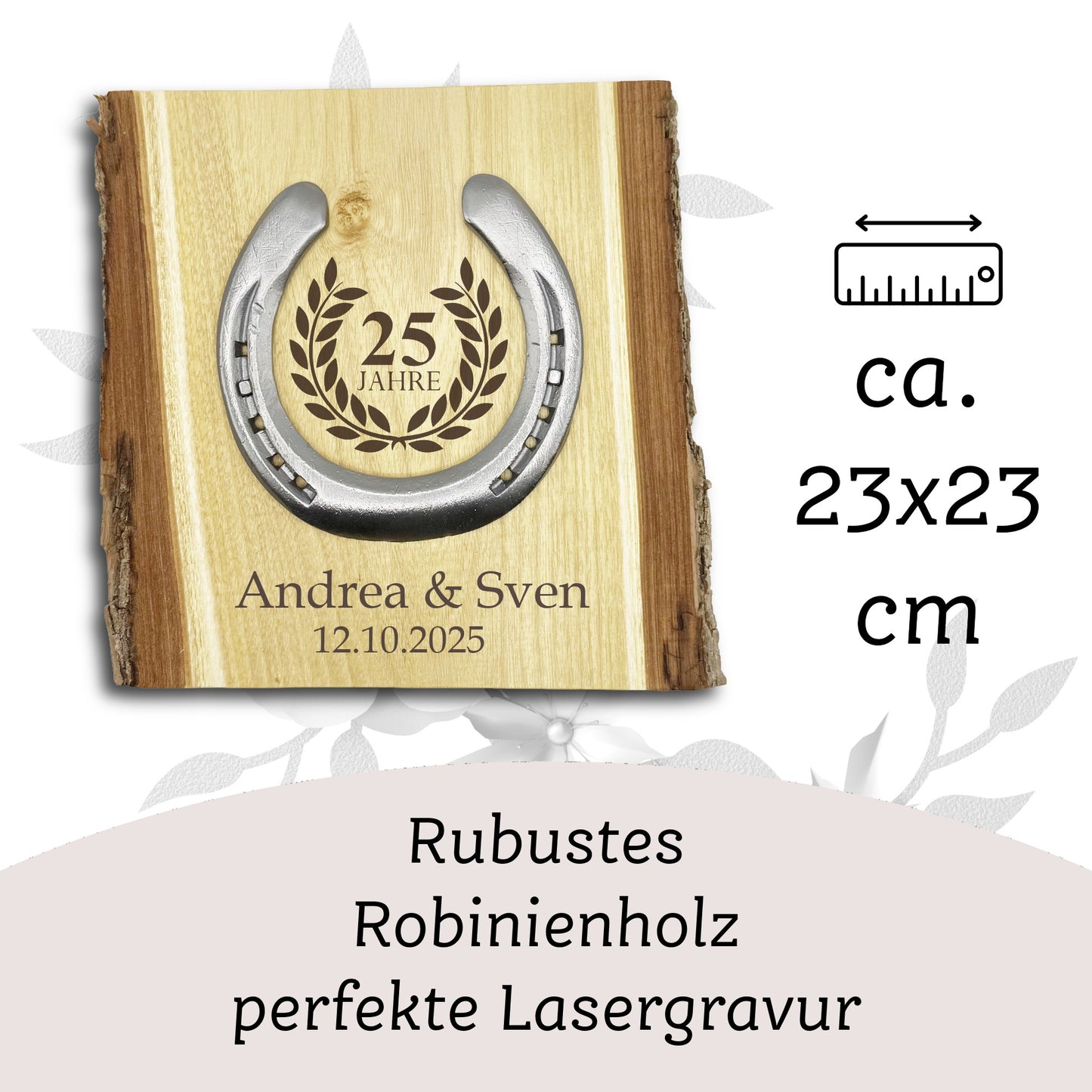 Glückshufeisen Landhaus "Silberhochzeit"