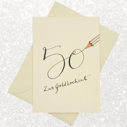 Glückwunschkarte Goldene Hochzeit