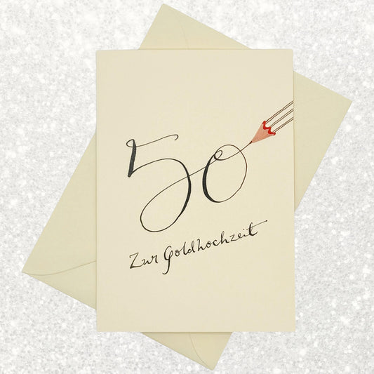 Glückwunschkarte Goldene Hochzeit