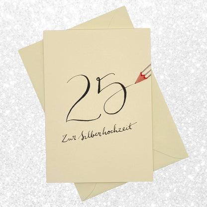 Glückwunschkarte Silberhochzeit