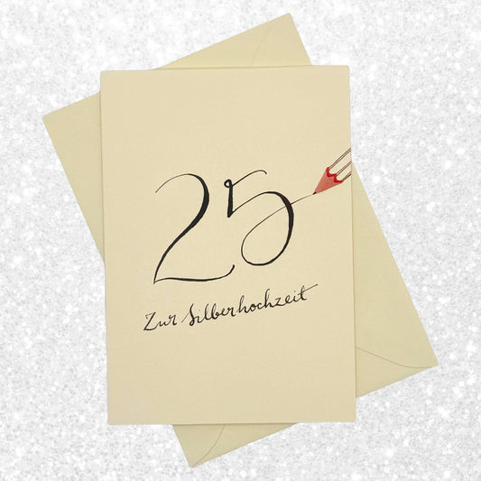 Glückwunschkarte Silberhochzeit